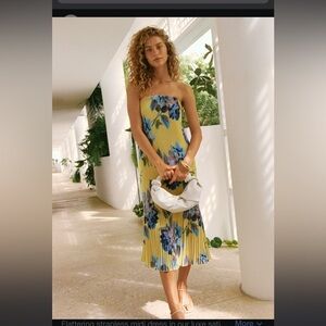 Abercrombie & Fitch Giselle Pleat Release Midi Dress NWT